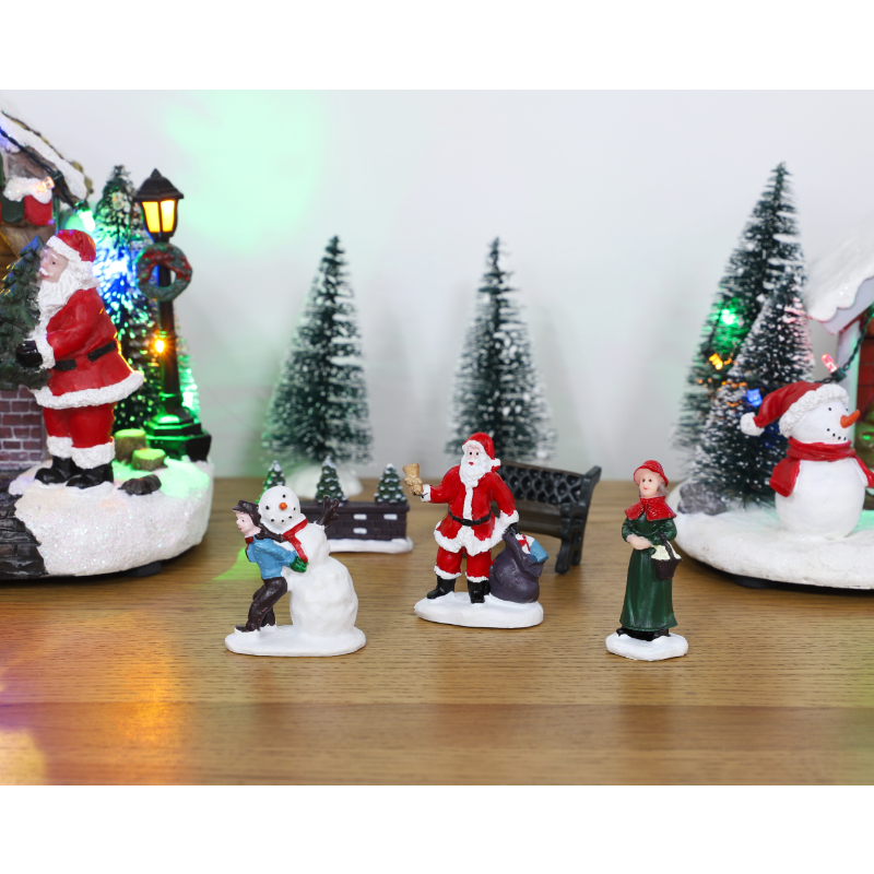Mini Resin Christmas Collectible Ornament Village Scene Accessories