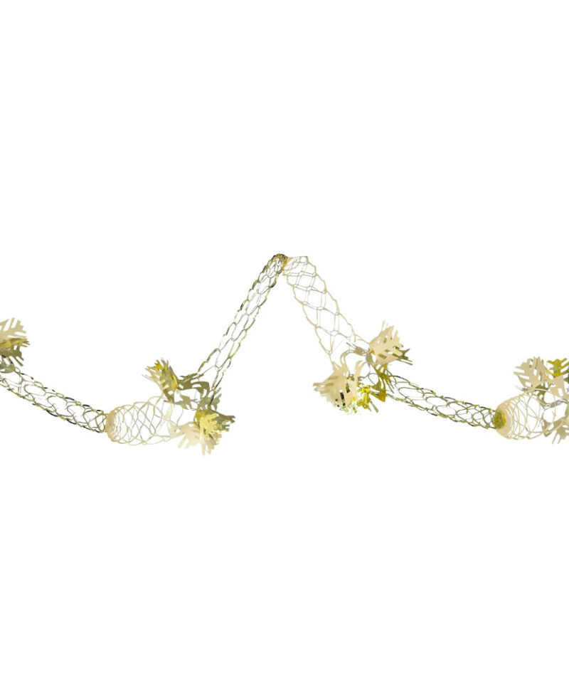 2.7M Gold and Ivory Snowflake Foil Garland - Christmas Decorations