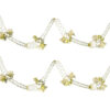 Pack of 2-2.7M Gold and Ivory Snowflake Foil Garland - Christmas Decorations