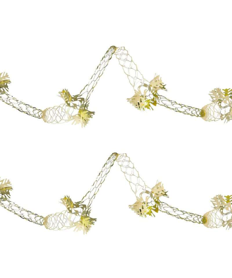 Pack of 2-2.7M Gold and Ivory Snowflake Foil Garland - Christmas Decorations