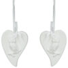 Two 9cm White Porcelain Heart Shaped Tree Trim With Owl Decoration - Perfect For Your Christmas Tree