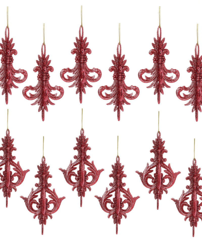 Toyland 12 X Copper Colour Decorative Christmas Tree Decorations