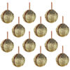 Toyland Pack of 12-8cm Brown Faux Fur Christmas Tree Baubles