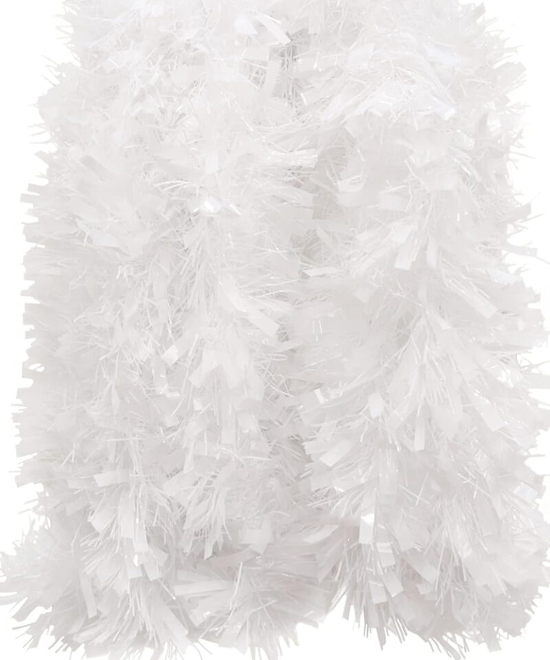2 Metre Ice White Tinsel - Christmas Tree Decorations - Festive Home Decor…