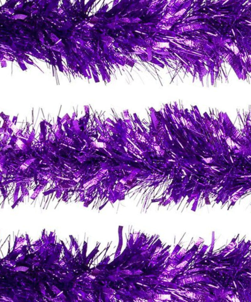 Toyland® 2m Purple Tinsel - Christmas Decoration - Christmas Tree Decoration