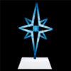 30cm Blue Led Battery Operated Star Christmas Decoration-BC2