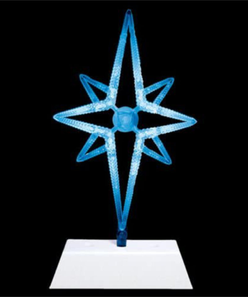 30cm Blue Led Battery Operated Star Christmas Decoration-BC2