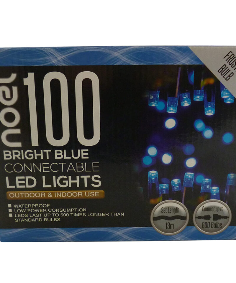 100 Blue LED Connectable Lights - Indoor / Outdoor Lights - 10m Length