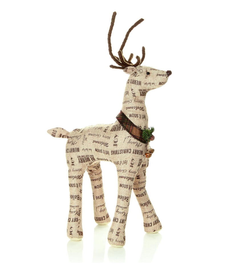 Standing Merry Christmas Reindeer with Christmas Script