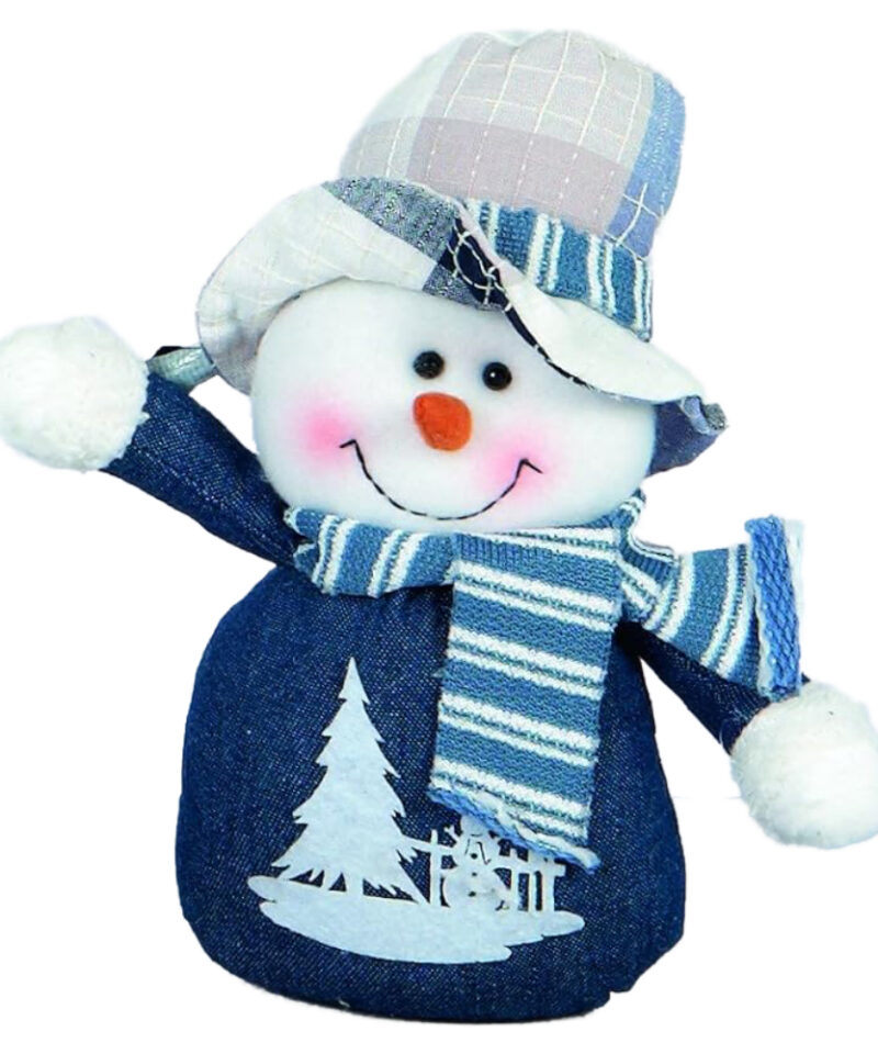 Toyland 15cm Decorative Hanging Snowman With Hat And Gloves - Christmas Tree Decorations
