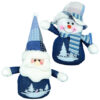 Toyland  15cm Decorative Hanging Santa and Snowman Both With Hat And Gloves - Christmas Tree Decorations
