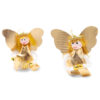 Pack of 2 Gold Angel Christmas Tree Decoration Baubles
