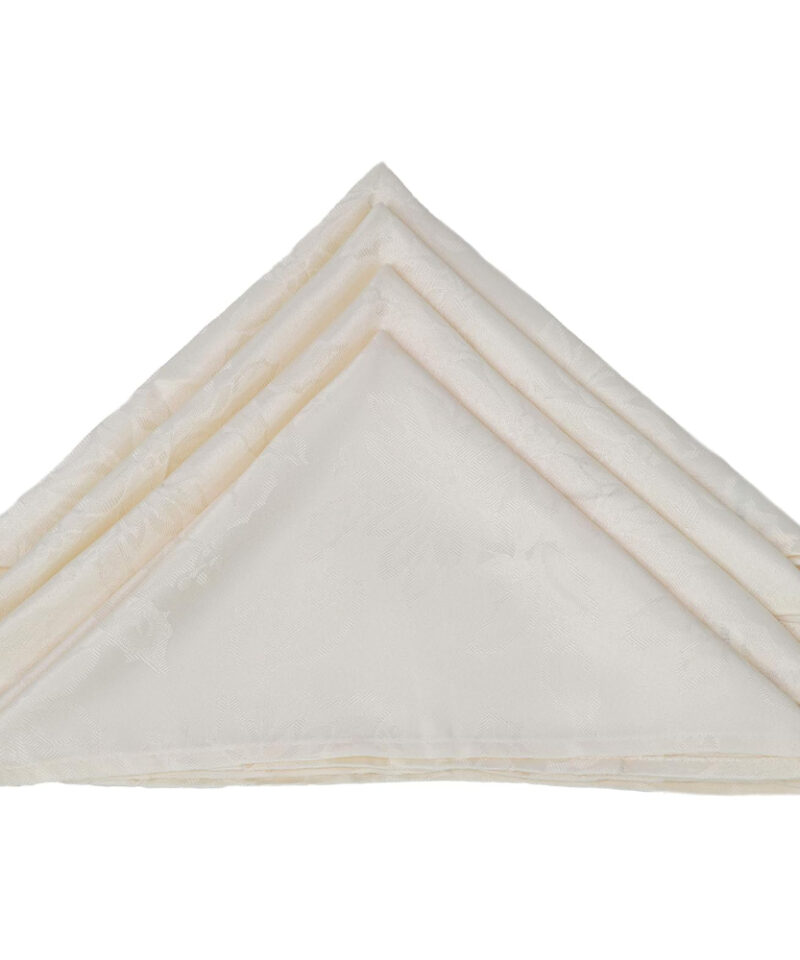 Toyland® 17" x 17" Poinsettia Fabric Napkins (Cream) - Home Table Decorations