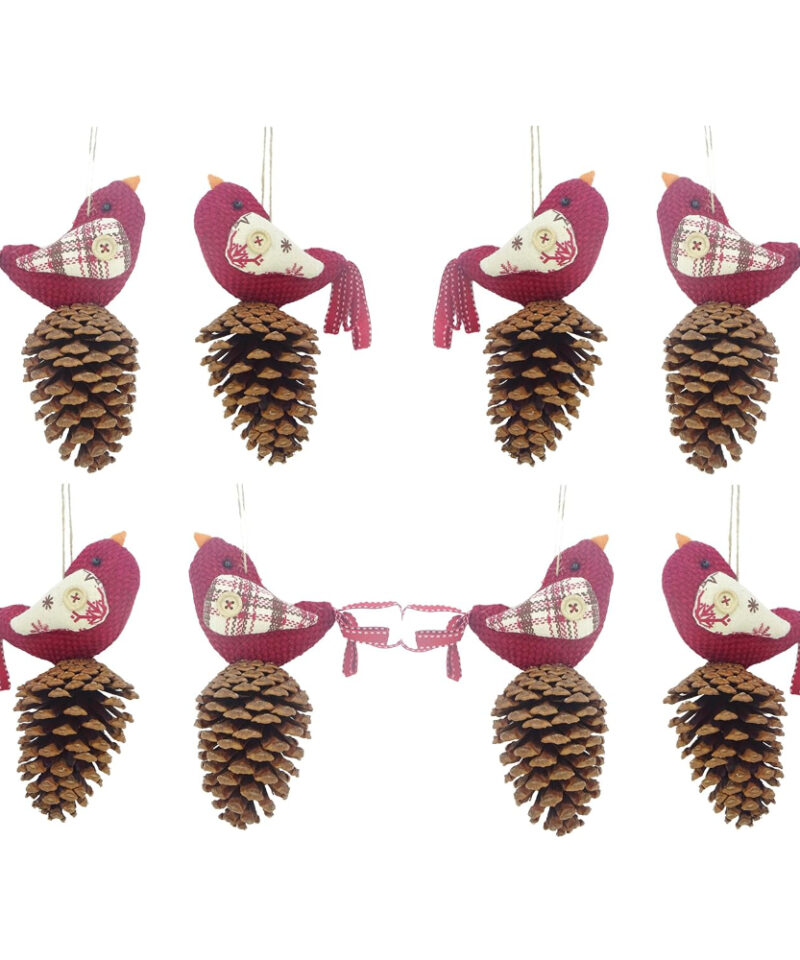 Pack of 8-16cm Sparkling Silver Snowflake Tree Hanger Coated In Glitter - Perfect Christmas Decoration