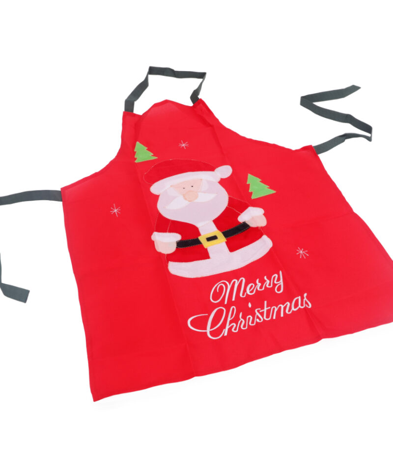 Toyland Red Christmas Apron - Father Christmas design