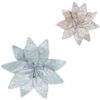 Toyland  Pack of 12-15cm Silver Glitter Tree Shaped Christmas Tree Decorations