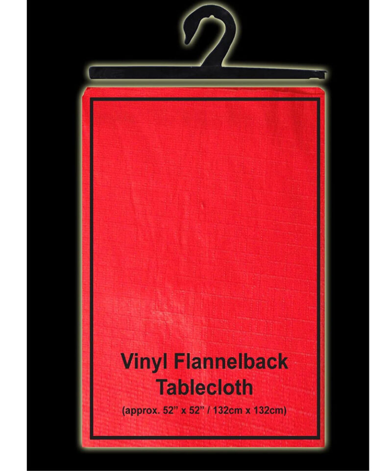 52" x 52" Red Flannelback Table Cloth Christmas & Home Decoration (DP68)