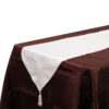 14" X 60" (35cm x 152cm) Cream Damask Table Runner with Snowflake Design - Table Ware / Dinner Parties