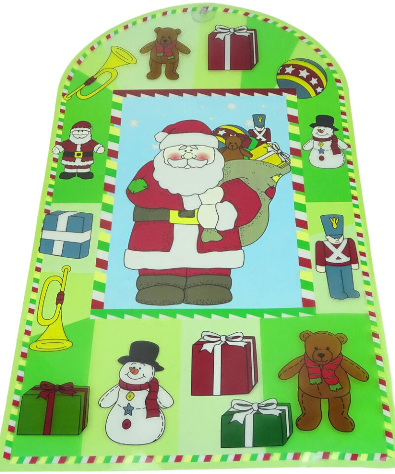 BALLOONSHOP Pack of 2 Christmas Window Decorations - Santa Design