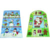 Pack of 2 Christmas Window Decorations - Snowman and Santa Designs - 1 of Each