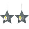 Pack Of 2 Girls "God Bless Baby's First Christmas" Star Shaped Tree Decorations - Christmas Decorations…