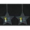 Pack Of 2 Boys "God Bless Baby's First Christmas" Star Shaped Tree Decorations - Christmas Decorations…