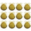 2 Packs Of 6 - 10cm Gold Glittery Baubles - Christmas Tree Decorations…