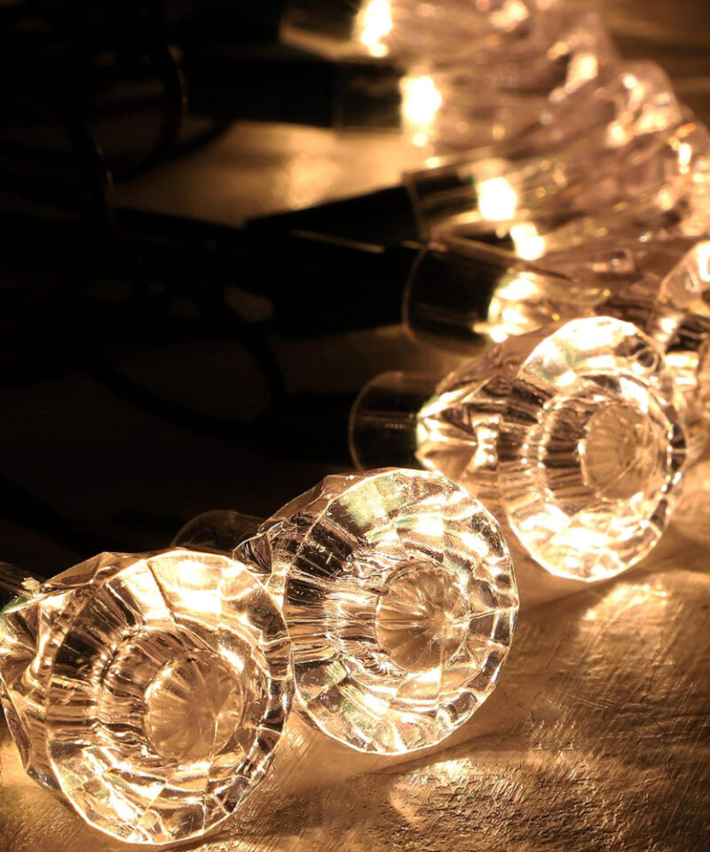 40 Diamond Lights - Clear Bulbs - 5.8 Meters Long - Christmas Lights - Home Lights
