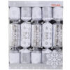 Toyland® Box of 10 Silver & White Christmas Crackers