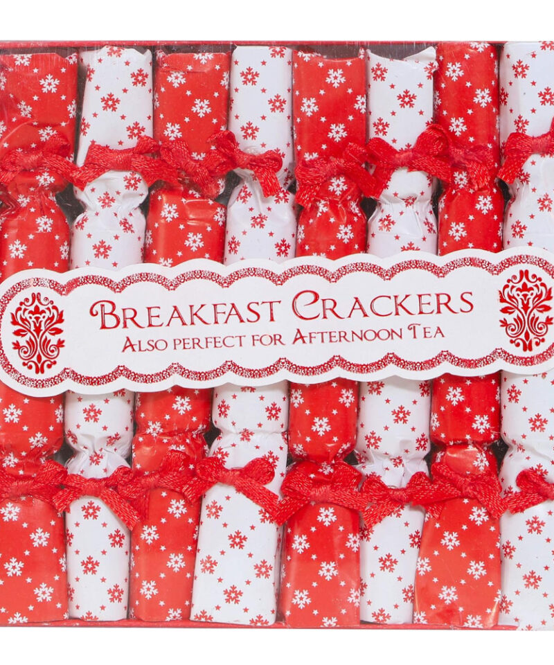 Toyland Pack of 8 Mini Red & White Christmas Crackers - Each cracker measures 11cm x 1.5cm - Perfect For Desktop Trees