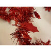Toyland 2 Metre Red Christmas Tree Tinsel with Holly Design