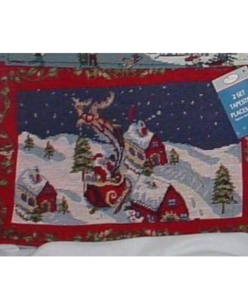 Pack of 2 Tapestry Placemats SNOWMAN DESIGN (C96)