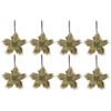 Eight Faux Fur Star Shaped Tree Trims - Perfect Christmas Tree Decorations
