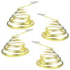 Toyland Pack of 4 Gold Shiny Sequin Spiral Decorations - Perfect Tree Trim This Festive Season