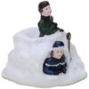 Mini Resin Christmas Collectible Ornament - Village Scene Accessories - Christmas Figures (Igloo Builders 5cm x 4.5cm)