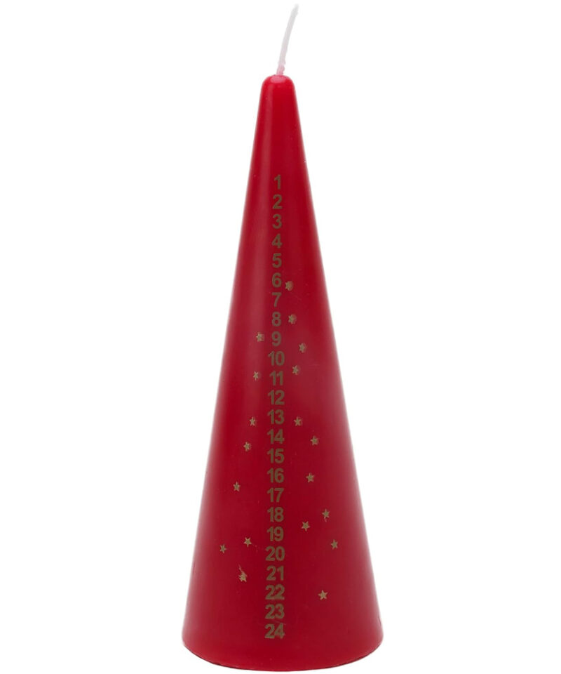 Toyland® 15cm Novelty Christmas Count Down Advent Candle (RED)