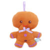 Toyland® 20cm (8") Plush Gingerbread Man Soft Toy With Bow - Christmas Soft Toy - Christmas Decorations (PURPLE BOW)