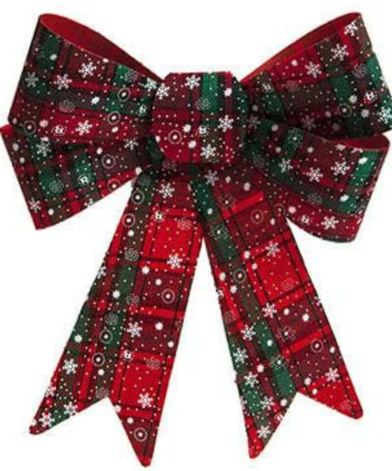 Toyland 33cm Large Tartan Christmas Decorative Bow - Christmas Decor - Christmas Accessories