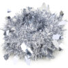 2 Metre Length Fine Holly Patterened Tinsel - Christmas Tree Decoration - Silver