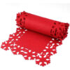 2 Metre Red Christmas Snowflake Table Runner - Xmas Dinner Parties - Festive Tableware