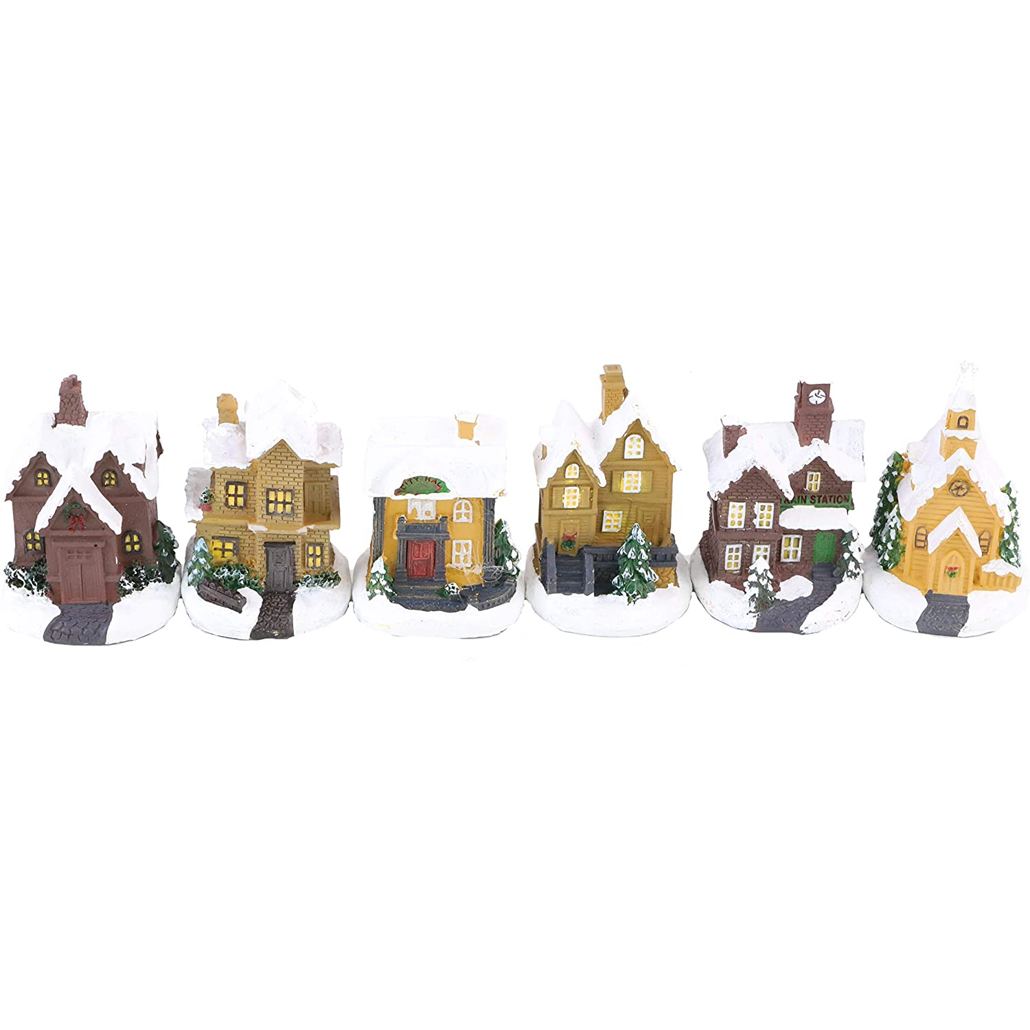 Toyland® Mini Christmas Village & Shop Scene Set with LED Lights