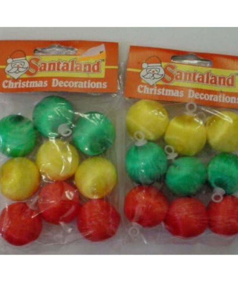 36 x 30mm Retro Baubles Assorted Colours (MI61)