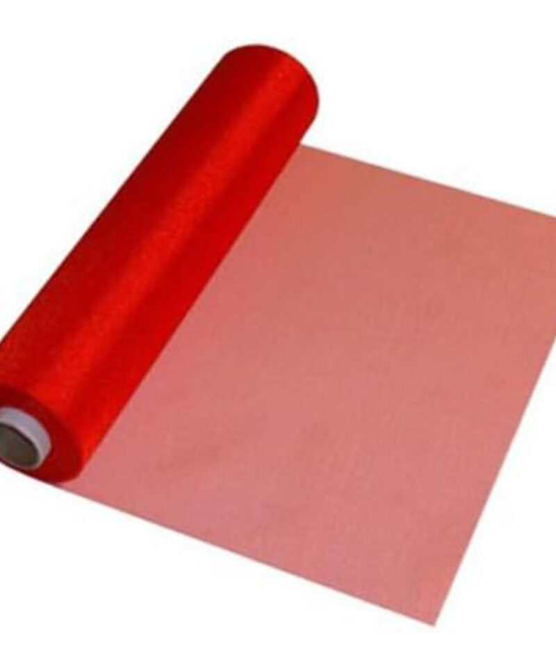 Toyland® 40cm x 9 Metres RED Organza Fabric - Arts And Crafts
