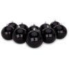 Pack of 10 Extra Large 100mm Coloured Christmas Baubles - Christmas Tree Decorations (Black)